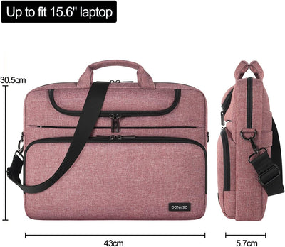 DOMISO 15-15,6 Zoll Wasserdicht Laptop Tasche Aktentasche Schultertasche Notebooktasche für 15.6" Le