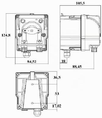 Peristaltische Dosierpumpe mit einstellbarer Durchflussmenge für Reinigungsmittel Modell MP2-R - 4 l