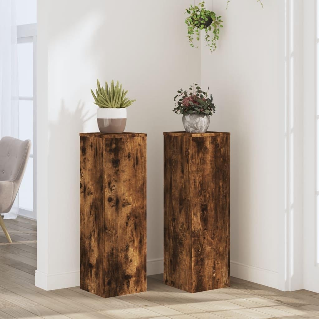 vidaXL Pflanzenständer 2 STK., Blumenständer Hohle Konstruktion, Dekosäule Podest für Pflanzen Dekoa