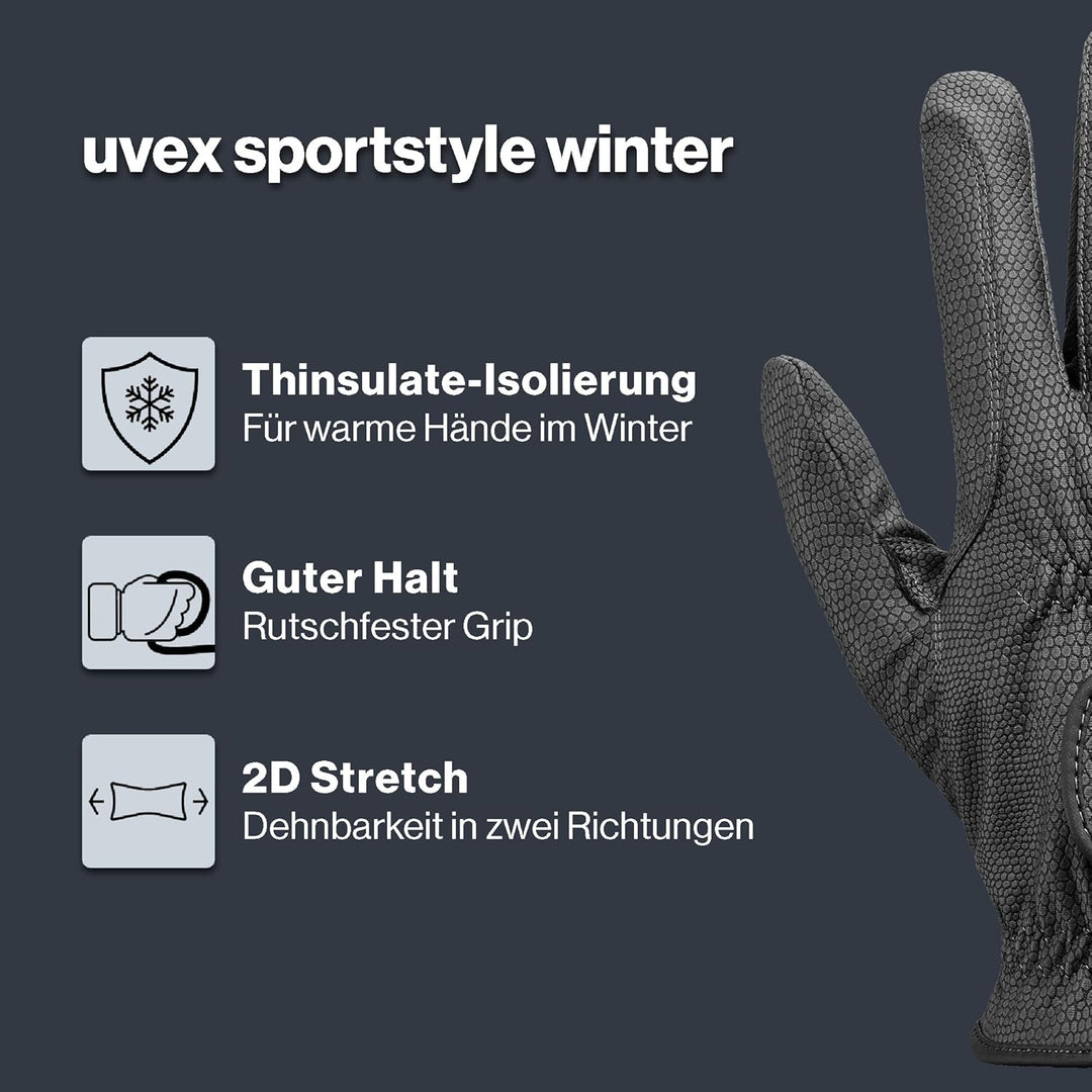 uvex sportstyle winter - dehnbarer Reithandschuh für Damen und Herren - exzellenter Grip & strapazie
