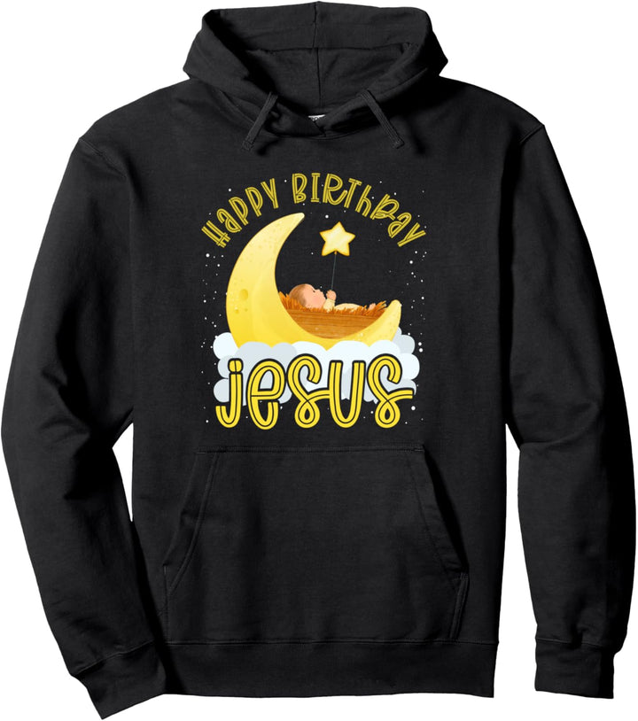 Christliche Religion Weihnachten Stern Happy Birthday Jesus Pullover Hoodie