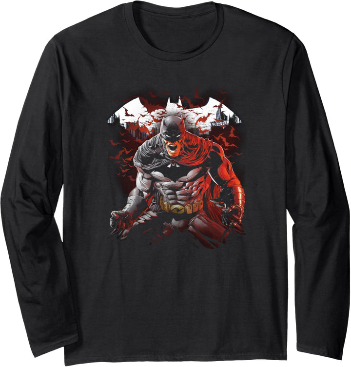 Batman Raging Bat Langarmshirt