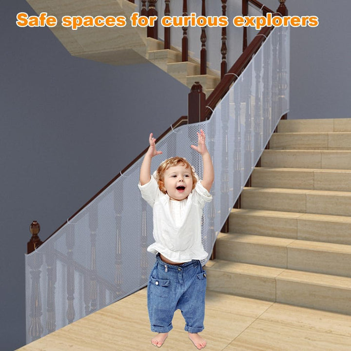 3 Meter Treppenschutznetz Kinder, Balkonschutz Netz, Treppengeländer Verkleidung, Fallschutz Safety