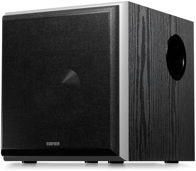 EDIFIER T5 Aktiv-Subwoofer mit Low-Pass Filter und 20,3cm (8") Basstreiber (70 Watt)