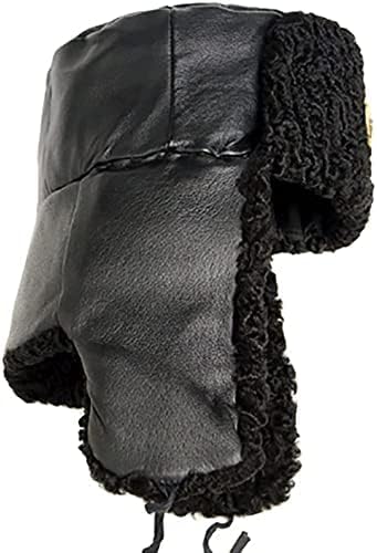 RUSSIAN STORE Berghütte / Astrakan Farbe Schwarz Original Russland Geschenkidee XXL (EU)