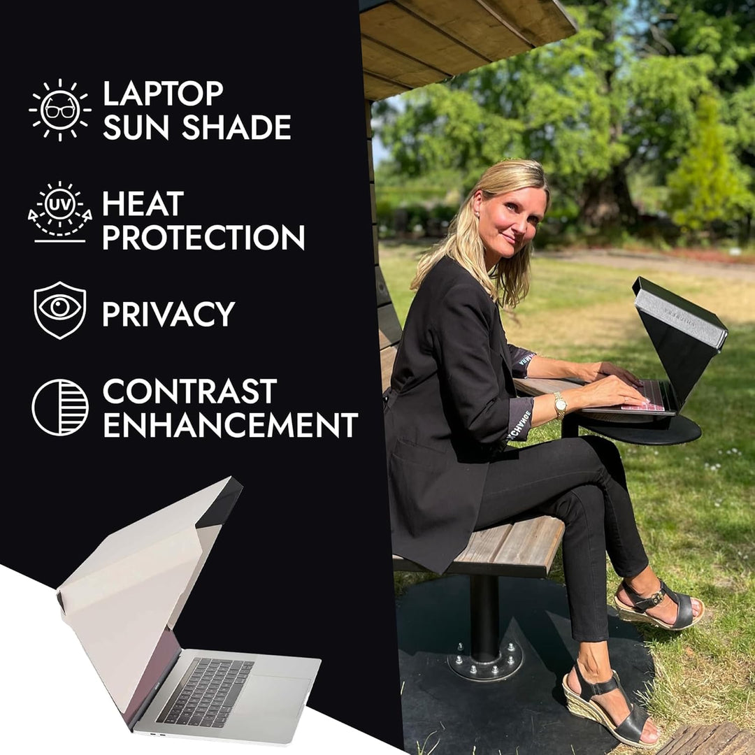 Philbert Design - 4 in 1 Laptop Screen Shade Slim Hood: Sonnenschutz | Datenschutz | Hitzeschutz | K