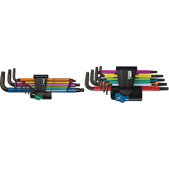 Wera 950 SPKL/9 SM N Multicolour Winkelschlüsselsatz, metrisch, BlackLaser, 9-teilig, 05022089001 &