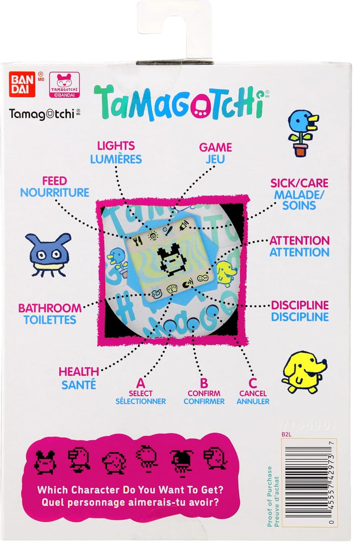 BANDAI-Tamagotchi Virtuelles Haustier, Pastell, Marmor 42973 Pastell-Marmor, Pastell-Marmor