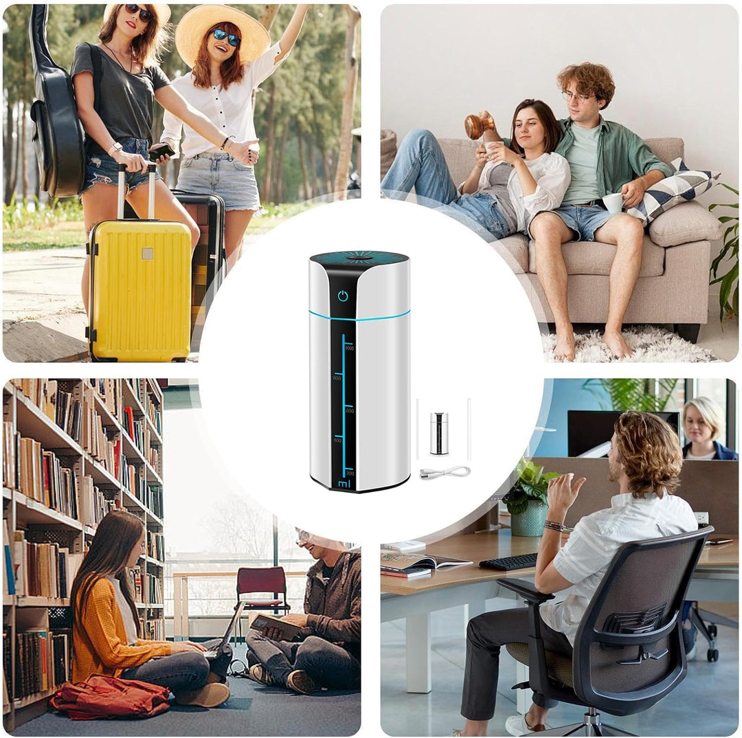 Luftbefeuchter Für Schlafzimmer Baby - USB Aromadiffuser - Smartes Aromatherapie Gerät Mit 7 Farben