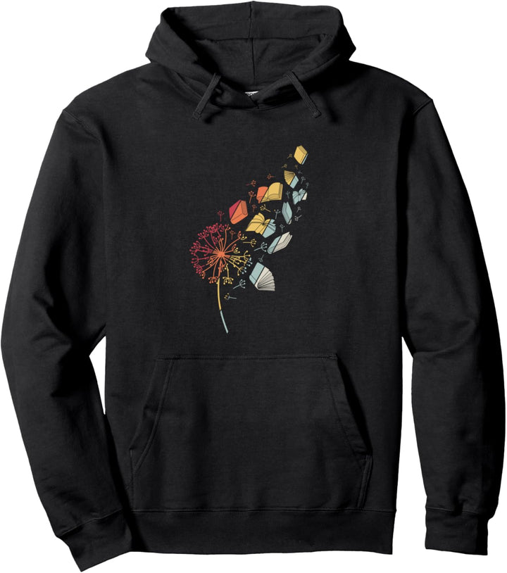 Buch Blume Pusteblume Bücher Liebe Lesen Bücherwurm Pullover Hoodie