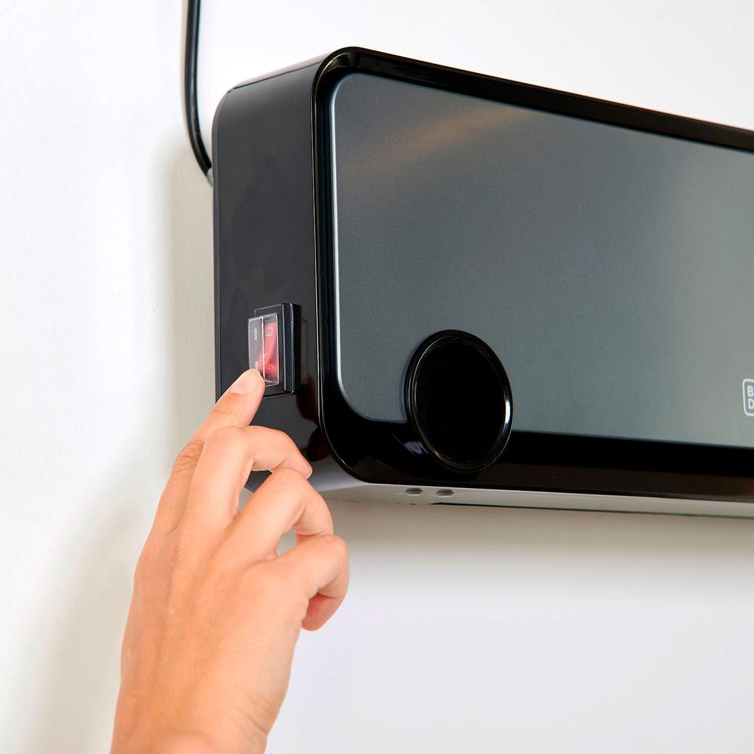 Black+Decker Keramische Wandheizung für Badezimmer | BXWSH2000E | Mit digitalem Thermostat | 2000 W