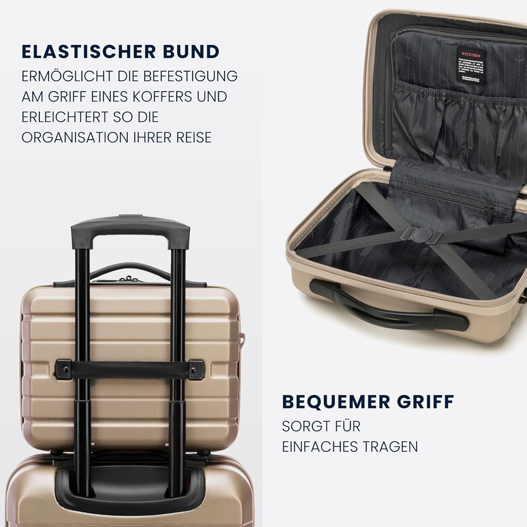 WITTCHEN COMODO Line Koffer Handgepäck Gepäck-Set aus ABS Teleskopgriff TSA Schloss 4 Doppelräder Be