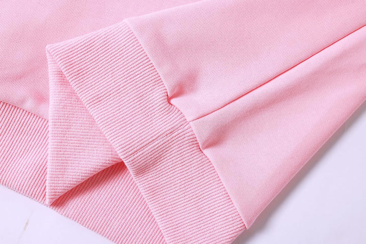 Pullover mit Rundhalsausschnitt aus Baumwolle, Langarm, für Jungen und Mädchen 6 Jahre Rosa, 6 Jahre