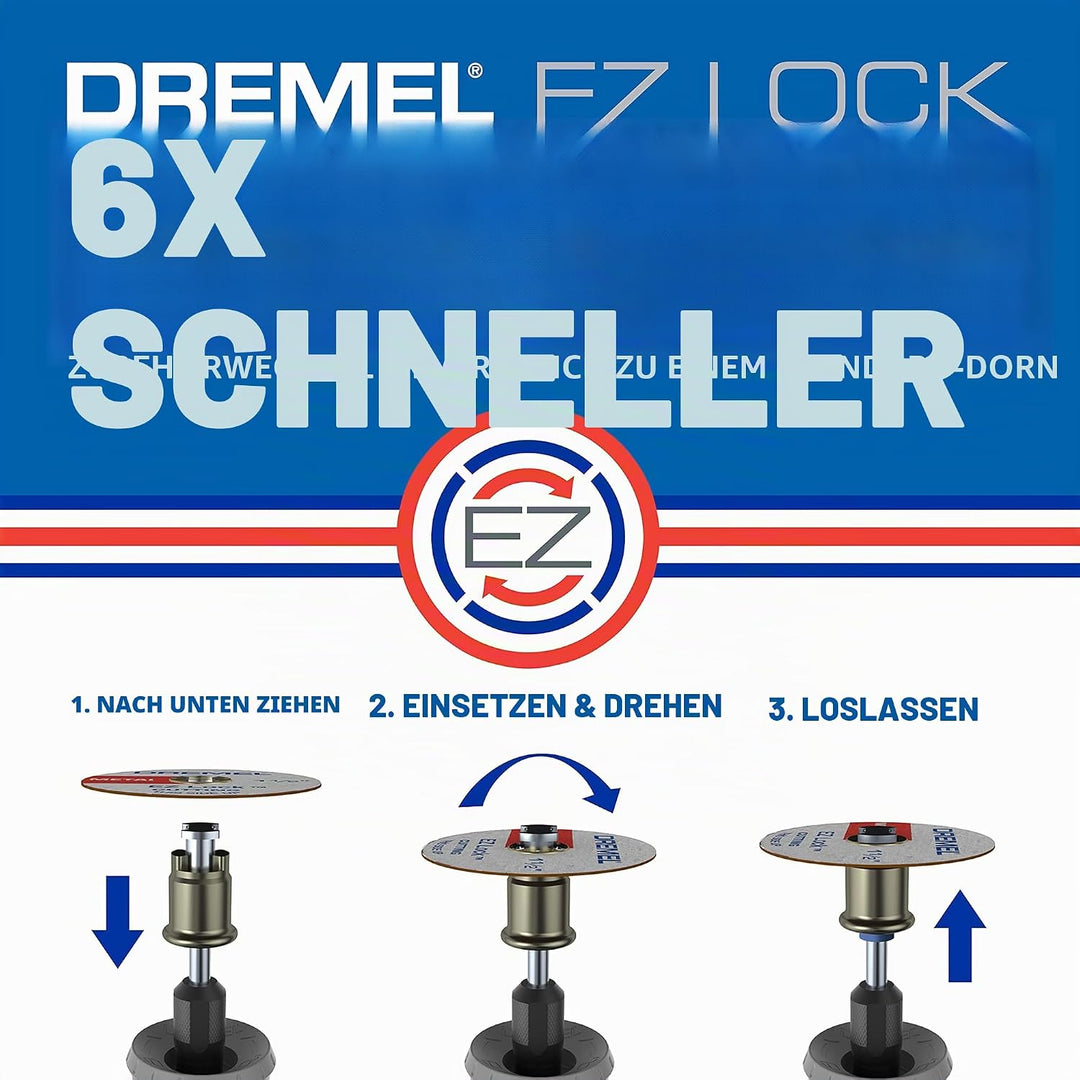 Dremel Drehwerkzeugzubehör-Set, 710-08, 160 Zubehörteile, EZ Lock Technology, 3,2 mm Schaft, Schneid