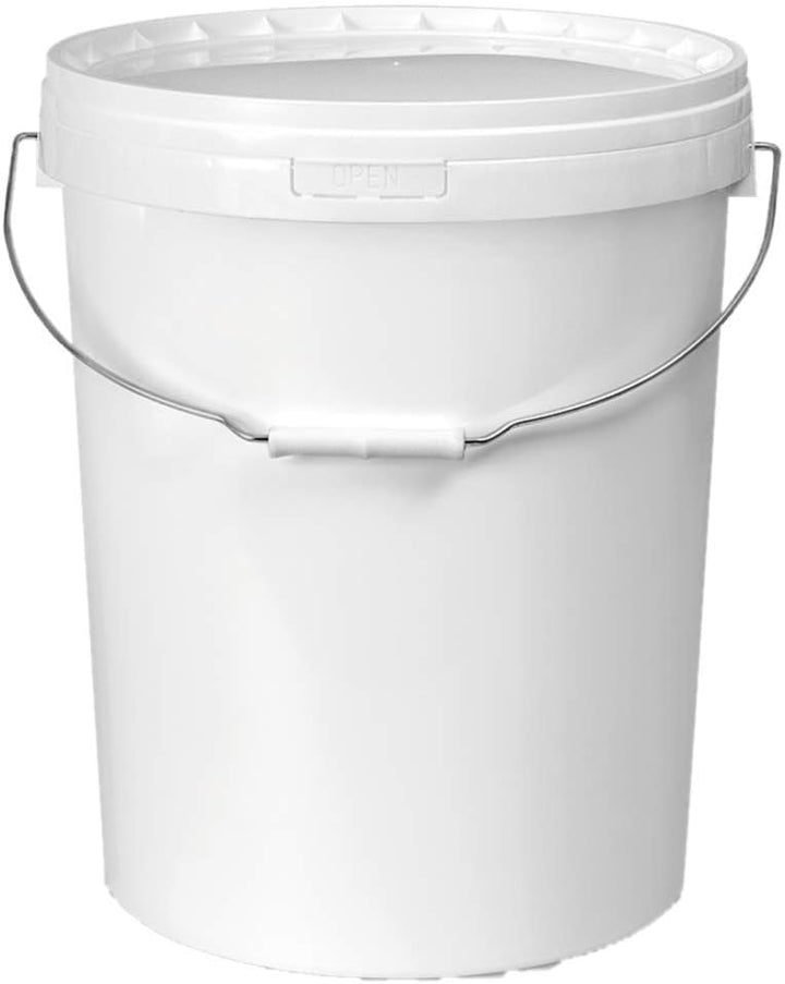 25 Liter Kunststoff Eimer mit Deckel & Metall Griff Arm, langlebig,,, strapazierfähig Bucket