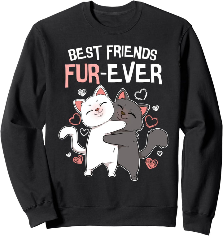 Freunde Katze Kumpel Miezekatze Katzen Freund Katzenfreund Sweatshirt