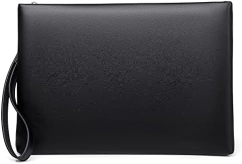FSD.WG Herren Clutch Bag Handtasche Leder Reissverschluss Grosse Geldbörse Clutch Geldbörse mit Geld