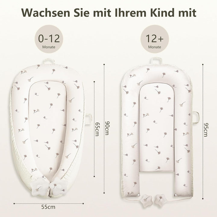 Susurration Babynestchen Kuschelnest Neugeborene Multifunktionale für Kinderbett Vielseitiges Tragba
