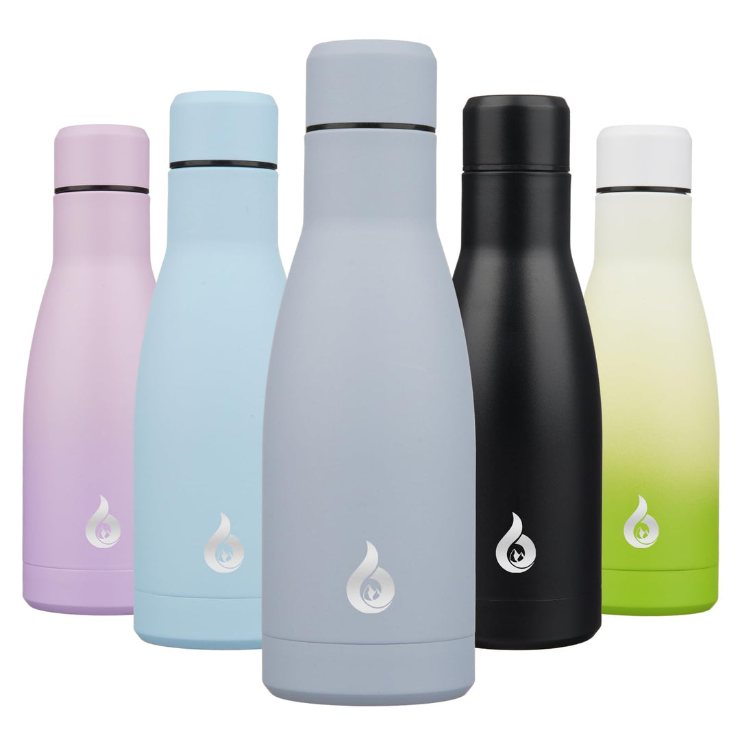 BJPKPK Isolierte Trinkflasche Becher 350ml Kleine Edelstahl-Wasserflaschen Wiederverwendbarer Metall