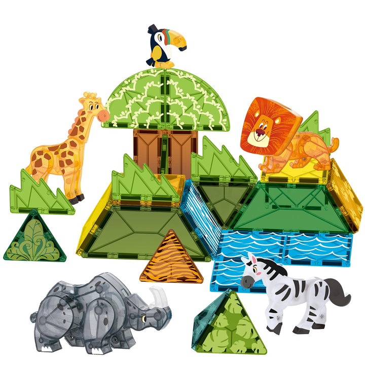 Oriate Magnet Safari Animal Magnetische Bausteine, Bewegbares Gelenk Tiere magnetspiel Magnetbaustei