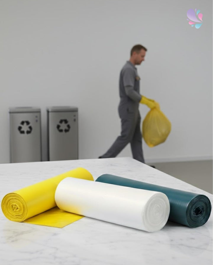 Blanc HYGIENIC Qualitäts-Müllbeutel – Müllsack 240 Liter, Mülleimerabfallbeutel 45 my, Typ 60, reiss