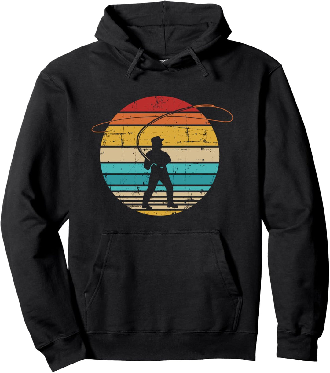Fliegenfischen vintage retro Pullover Hoodie