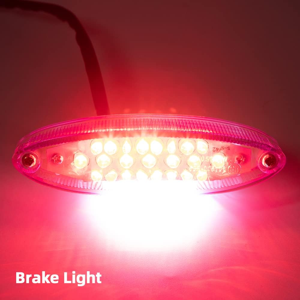 evomosa 28 Led Motorrad ATV Heckbremse Stop Kennzeichenbeleuchtung kompatibel mit ATV LTZ König Quad