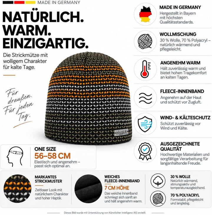 Eisglut Unisex Arrono Mütze Einheitsgrösse schwarz.kurkuma, Einheitsgrösse schwarz.kurkuma