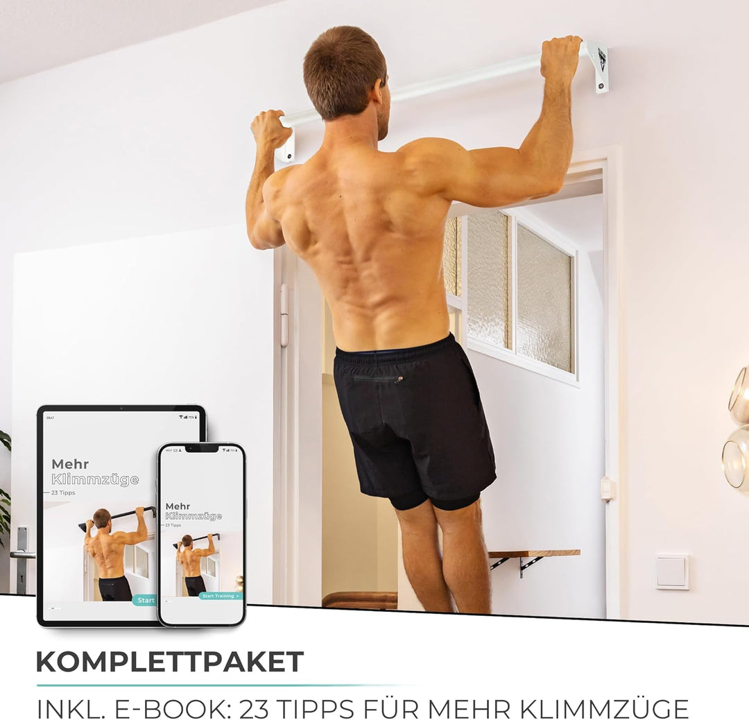 PULLUP & DIP Klimmzugstange zur Wandmontage über Türrahmen – Stabile Reckstange für Home Gym – Ideal