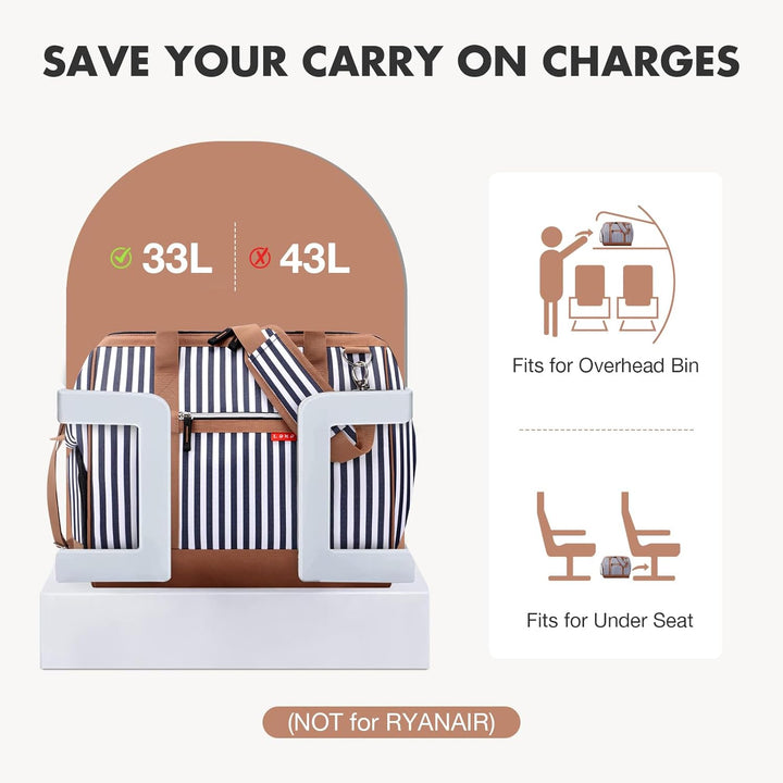 Lekesky Mittelgross Reisetasche Weekender Damen mit Schuhfach, Grosses Öffnungsdesign, 45L Reisetasc