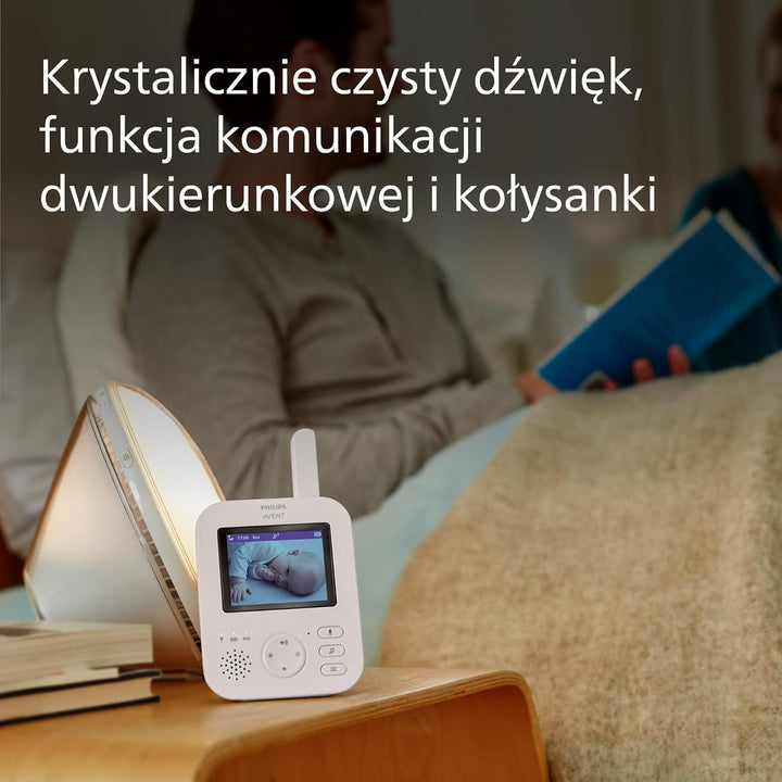Kindermädchen Video Philips Avent Advanced - Babyphone mit Bild und Ton, Farbe: Coral Cream, 2,8" Di