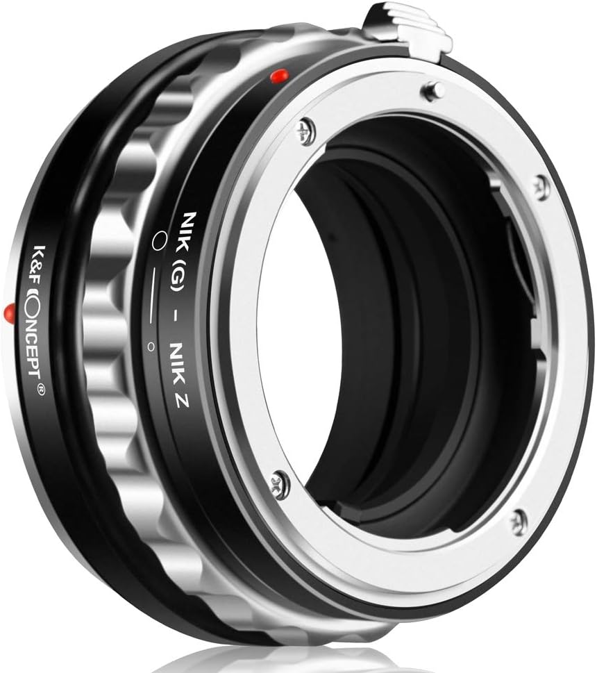 K&F Concept Nikon G-NIK Z Bajonettadapter Objektiv Ring für Nikon G/F/AI/D Objektive auf Nikon Z 7 u
