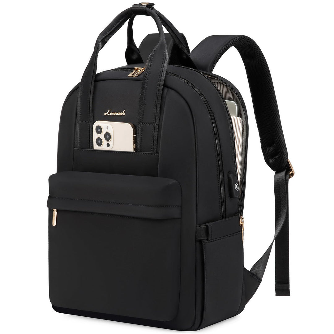 LOVEVOOK Rucksack Damen, 15,6 Zoll Laptop Schulrucksack Teenager Mädchen mit Laptopfach, Wasserdicht