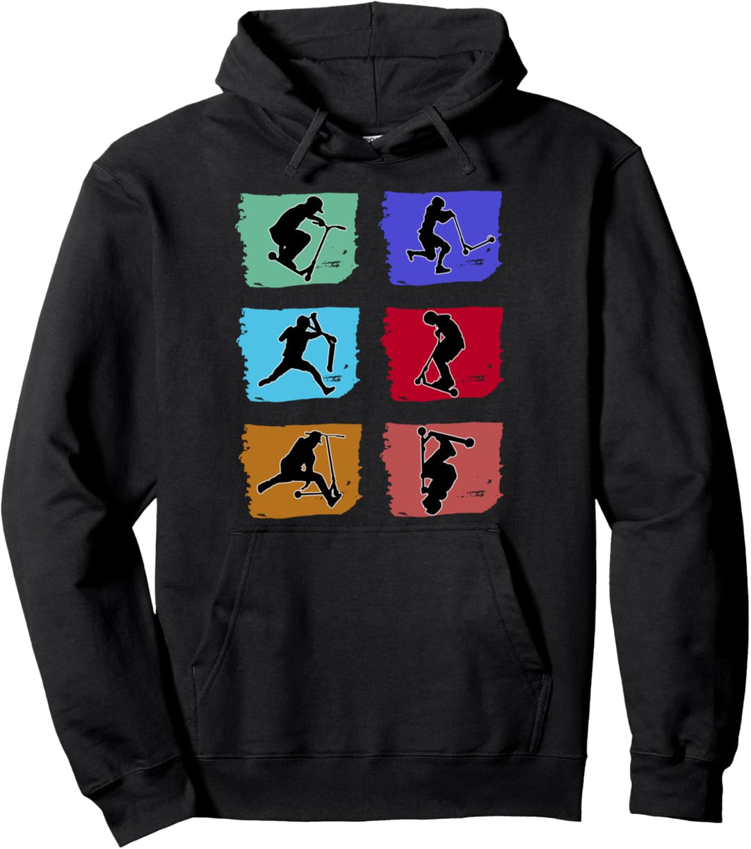 Stunt Scooter Skater Stunt Tretroller Stunt Roller Pullover Hoodie