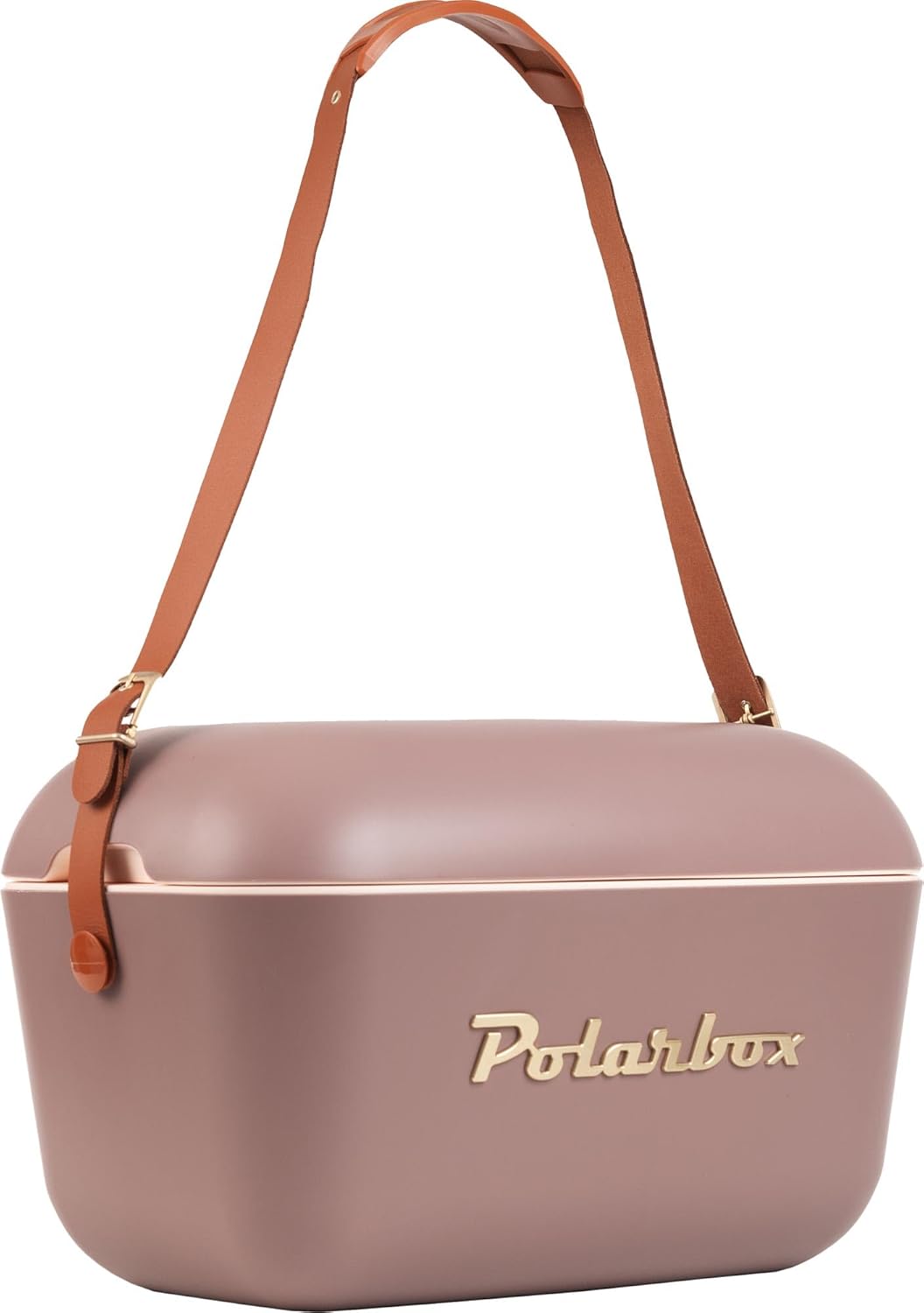 Kühlbox, 12 l, Gold, Braun mit goldfarbenen Details. POLARBOX Braun, Gold, Braun, Gold