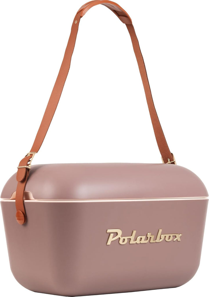 Kühlbox, 12 l, Gold, Braun mit goldfarbenen Details. POLARBOX Braun, Gold, Braun, Gold