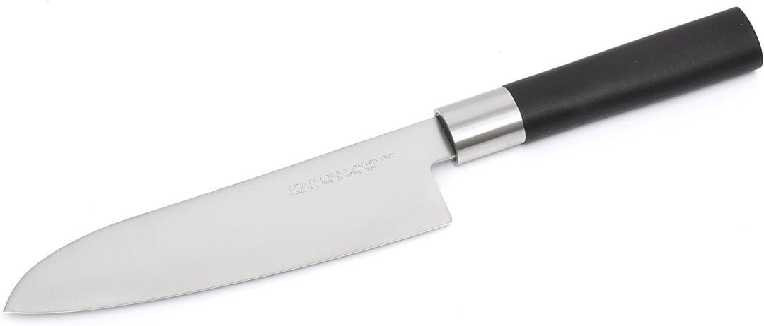 KAI Santokumesser Wasabi Black schwarz Klinge: Polierter Edelstahl; Griff: Antiseptische Bambus-Poly