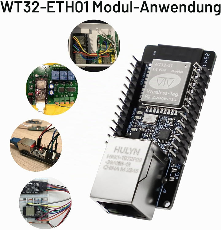 ESP Modul, WT32-ETH01 Embedded Serial Port Networking Bluetooth + WiFi Combo Gateway MCU Modul ESP D