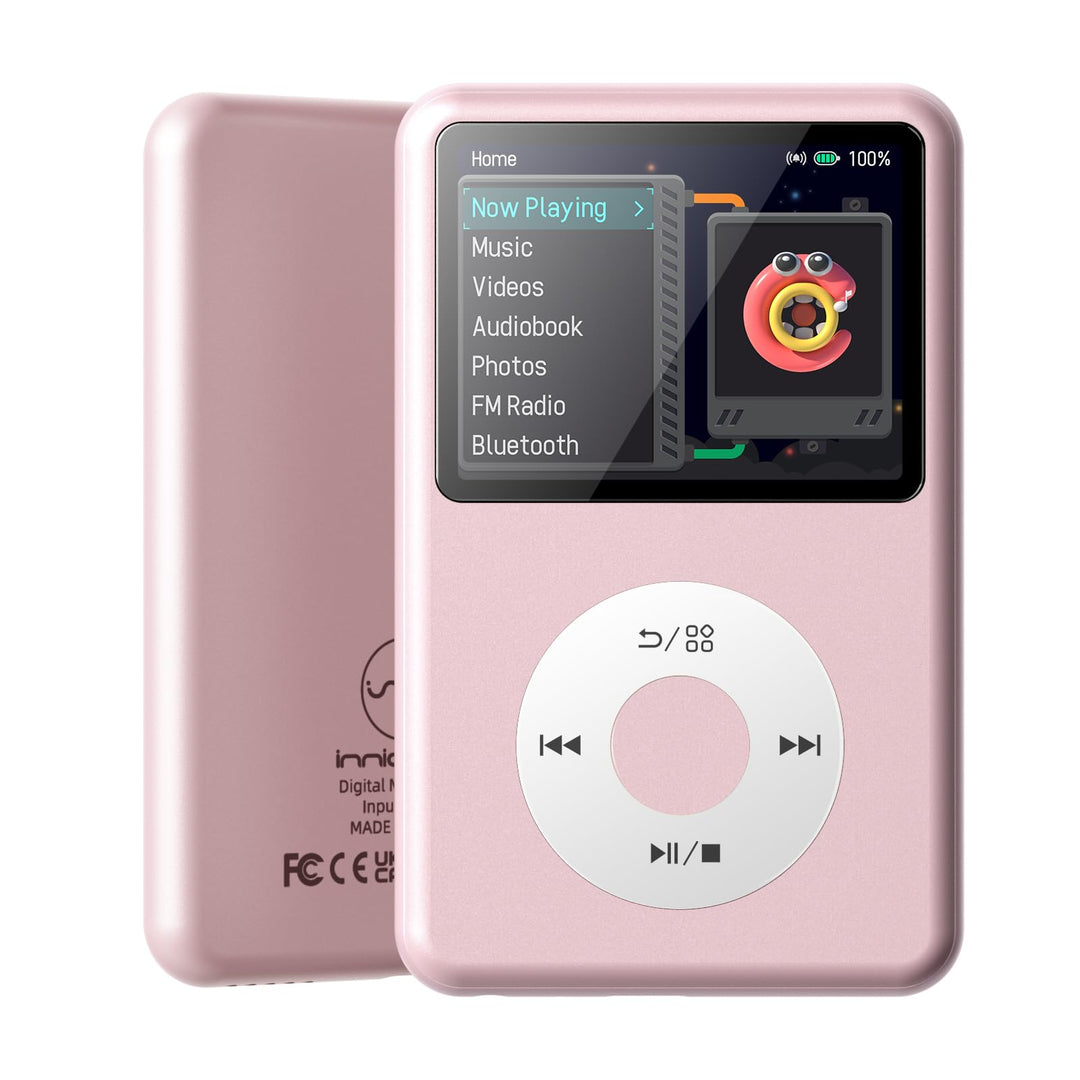 Innioasis Y1 64GB MP3 Player - Zeitlose Klasse: Touch Wheel-Steuerung, Bluetooth, Video-Player, Hörb