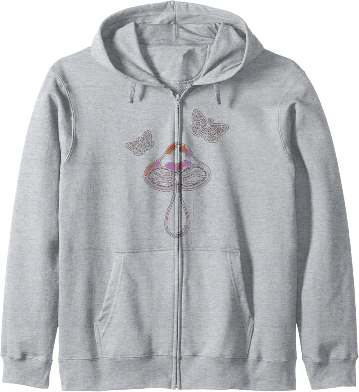 Trendy Painted Mushroom Pocket Kapuzenjacke