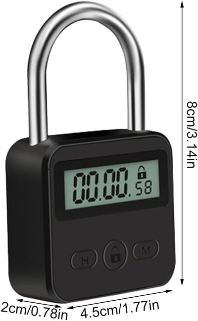 Aoreun Digitale Zeitschloss, Smart Time Lock mit LCD-Display, Wiederaufladbares USB Sicherheits Vorh