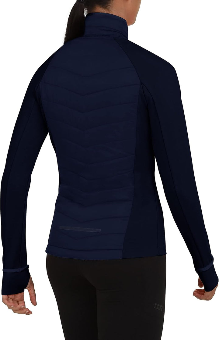 TCA Damen Excel Runner ganzjährige, leichte, wasserabweisende verstaubare Laufjacke XS Dunkelblau, X
