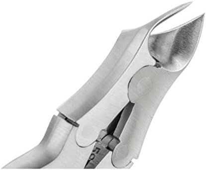 REMOS Pedikürzange mit Übersetzung für dicke Nägel, Schneide mit zwei Spitzen, Edelstahl, Länge 12cm