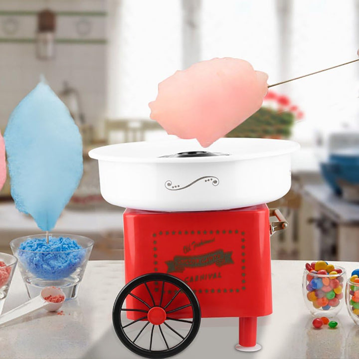 Zuckerwattemaschine, Cotton Candy Maschine, Bonbonmaschine aus Baumwolle, mit 10 Stäbchen &amp; Messlöff