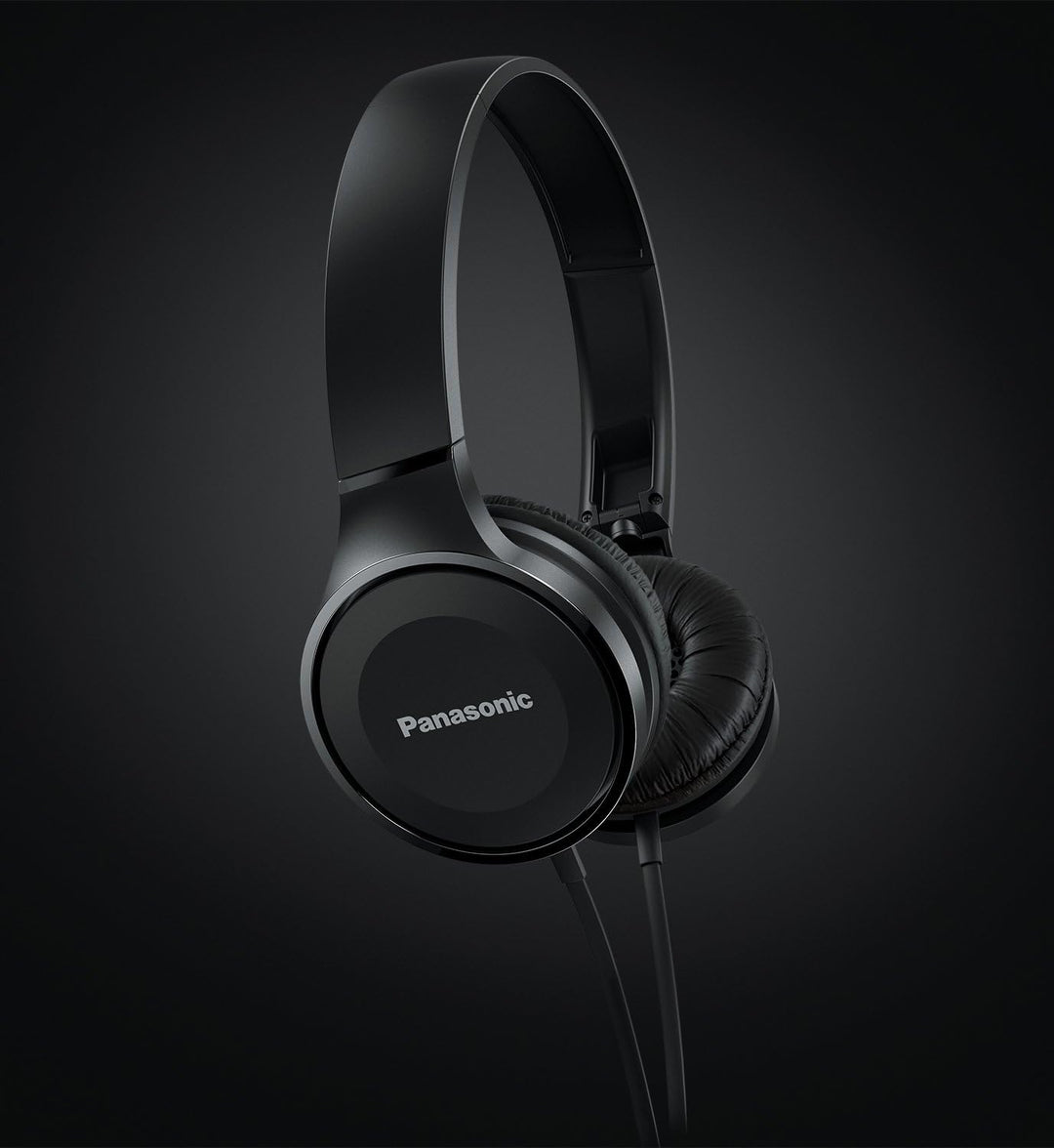 Panasonic RP-HF100ME-K On Ear Kopfhörer - Headset, 10-23.000 Hz, 30 mm Wandler, kompakt zusammenfalt