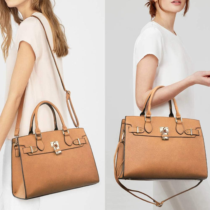 Dasein Women Handbags and Purses Ladies Shoulder Bag Top Handle Satchel Tote Work Bag with Matching