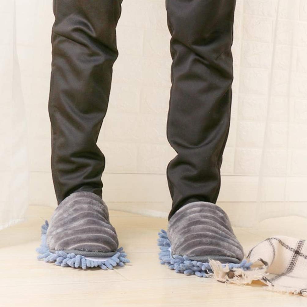 1 Paar Bodenwischer Lazy Slippers Hausschuhe Mop Schuhe Reinigungspantoffeln Putzschuhe Microfaser S