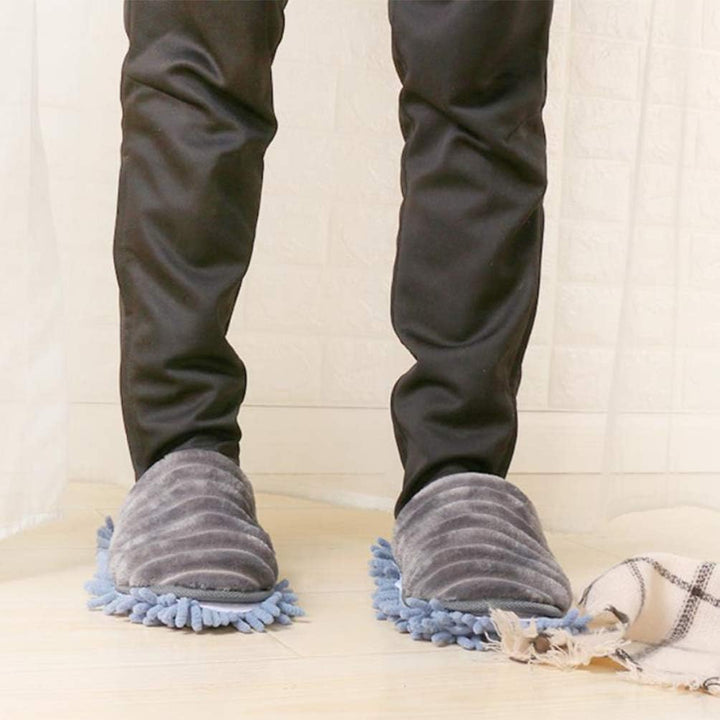1 Paar Bodenwischer Lazy Slippers Hausschuhe Mop Schuhe Reinigungspantoffeln Putzschuhe Microfaser S