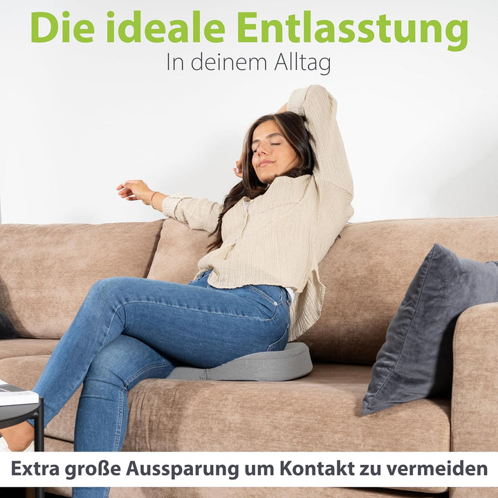 feela.® Orthopädisches Sitzring [3 Härtegrade] – Hämorrhoiden Sitzkissen mit Loch – nach OP &amp; Geburt