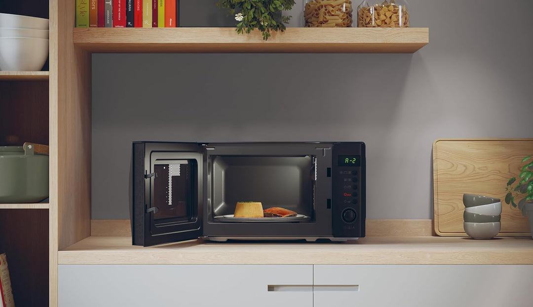 Candy Idea CMGA20SDLB Mikrowelle mit Grill, 20 l, 700 W-1050 W, 5 Leistungsstufen, 8 automatische Pr